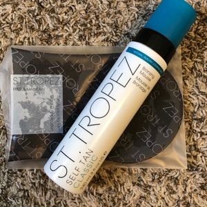 St tropez self tanning mousse and mit